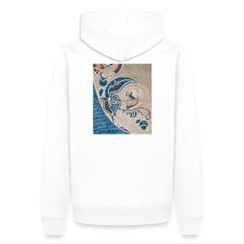 Painting - Men’s Premium Organic Hoodie - white - Back - Nico (187cm)