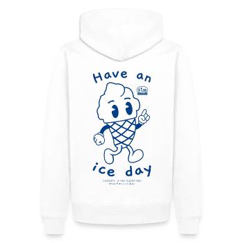 Have An Ice Day Ice Cream Cone Legs Summer 2023 Soft Ice Cream - Men’s Premium Organic Hoodie - white - Back - Nico (187cm)