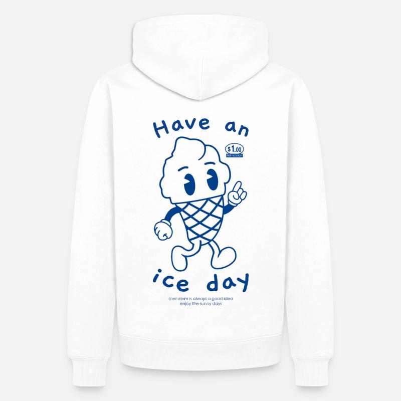 Have An Ice Day Eistüte Beine Sommer 2023 Softeis - Männer Premium Bio Hoodie - Weiß