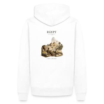Egypt Desert Legacy Artwork - Männer Premium Bio Hoodie - Weiß - Hinten - Nico (187cm)