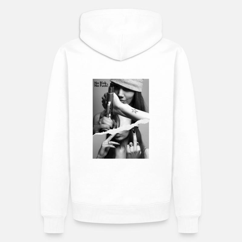 NRNF Statement Desgin - Männer Premium Bio Hoodie - Weiß