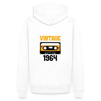 Vintage 1964 Baujahr 1964 Geburtsjahr 1964 - Männer Premium Bio Hoodie - Weiß - Hinten - Nico (187cm)