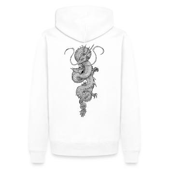 tatouage de dragon chinois de Chine23 - Sweat à capuche Premium bio Homme - blanc - Dos - Nico (187cm)