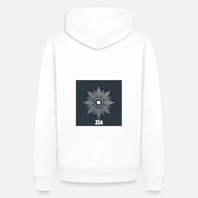 ZIA - Sweat à capuche Premium bio Homme - blanc