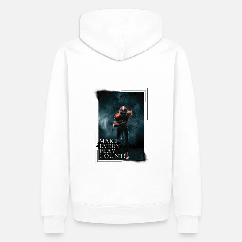 MAKE EVERY PLAY COUNT! - Männer Premium Bio Hoodie - Weiß