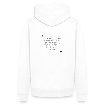 Socrates - Männer Premium Bio Hoodie - Weiß - Hinten - Nico (187cm)
