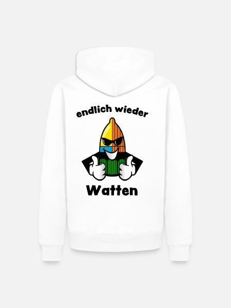 WATTEN Watteln Wattlung Kartenspiel Kartergeschenk - Männer Premium Bio Hoodie - Weiß