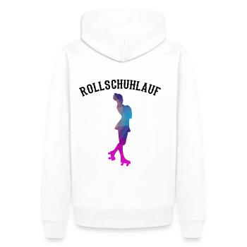 Rollkunstlauf Rollschuhe Pirouette Rollschuhlauf - Männer Premium Bio Hoodie - Weiß - Hinten - Nico (187cm)