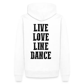 Linedance Line Dance Couple Dance Western Dance Gift - Men’s Premium Organic Hoodie - white - Back - Nico (187cm)