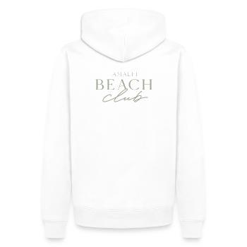 Amalfi Beach Club Logo - Männer Premium Bio Hoodie - Weiß - Hinten - Nico (187cm)