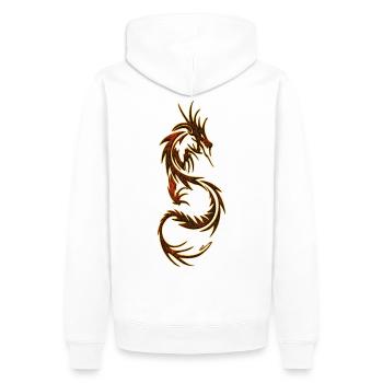 Dragons fantaisie dragons reptiles bêtes - Sweat à capuche Premium bio Homme - blanc - Dos - Nico (187cm)