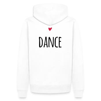 Süsses Tanz Design für alle, die Tanzen lieben - Männer Premium Bio Hoodie - Weiß - Hinten - Nico (187cm)