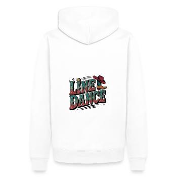 La danse en ligne : mon hobby, ma passion - Sweat à capuche Premium bio Homme - blanc - Dos - Nico (187cm)