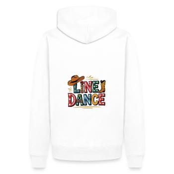 La danse en ligne : mon hobby, ma passion - Sweat à capuche Premium bio Homme - blanc - Dos - Nico (187cm)