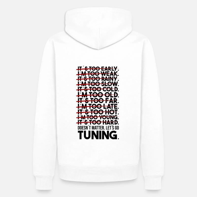 Tuning - Männer Premium Bio Hoodie - Weiß