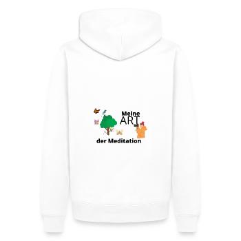 Meine Art der Meditation - Frau Fotografie Natur - Männer Premium Bio Hoodie - Weiß - Hinten - Nico (187cm)