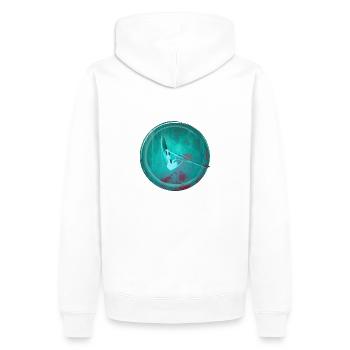 Windsurf wave - Männer Premium Bio Hoodie - Weiß - Hinten - Nico (187cm)