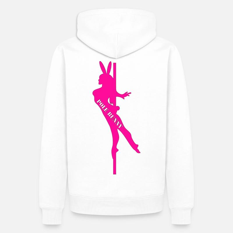 Pole Bunny Silhouette - Männer Premium Bio Hoodie - Weiß