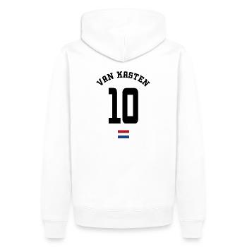Van Kasten - Men’s Premium Organic Hoodie - white - Back - Nico (187cm)