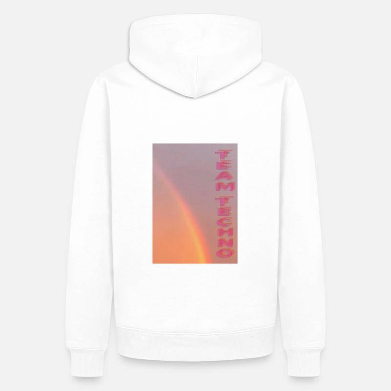 Team Techno - Männer Premium Bio Hoodie - Weiß