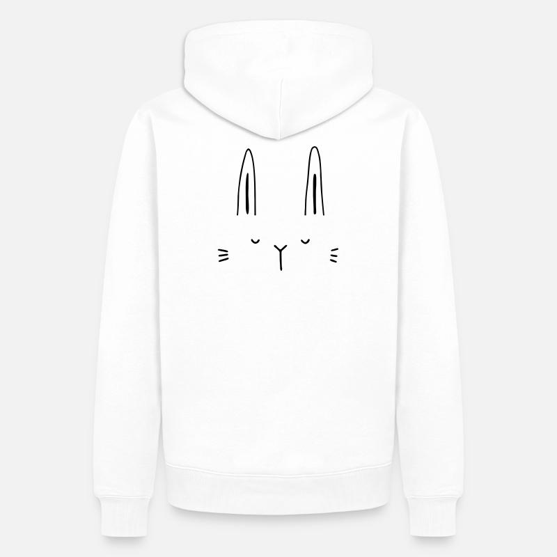 Kanin ansikte ansikte present idé - Ekologisk premiumluvtröja herr - vit
