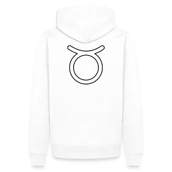 Stier Sternzeichen Sternbild Tierkreiszeichen - Männer Premium Bio Hoodie - Weiß - Hinten - Nico (187cm)