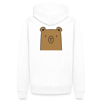 Ours ours idée cadeau ours câlin - Sweat à capuche Premium bio Homme - blanc - Dos - Nico (187cm)
