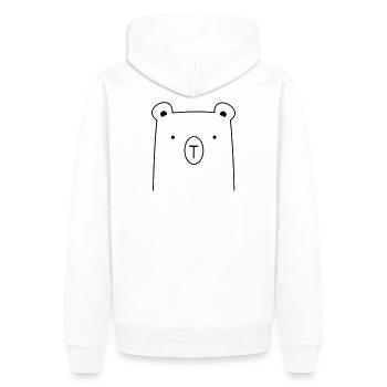 Ours Ours Ours câlin idée cadeau - Sweat à capuche Premium bio Homme - blanc - Dos - Nico (187cm)