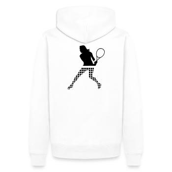 tennis_2 - Men’s Premium Organic Hoodie - white - Back - Nico (187cm)