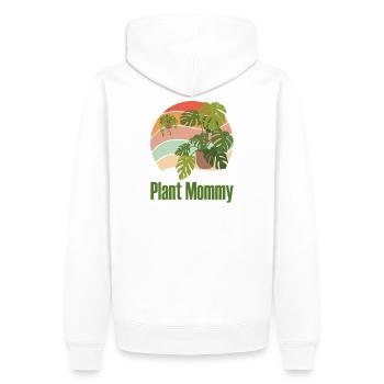 Plant Mommy Vintage Pflanzen Geschenk Pflanzenmama - Männer Premium Bio Hoodie - Weiß - Hinten - Nico (187cm)