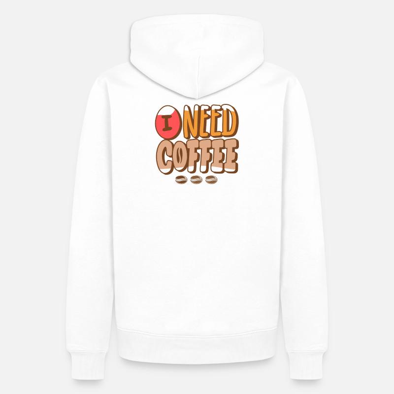 Kaffee, Kaffeeventilator, Kaffeebohne - Männer Premium Bio Hoodie - Weiß