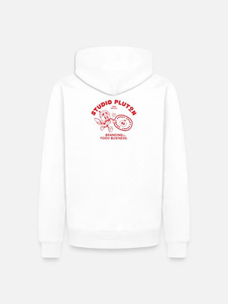 Studio Pluton - Édition 2024 (red) - Sweat à capuche Premium bio Homme - blanc