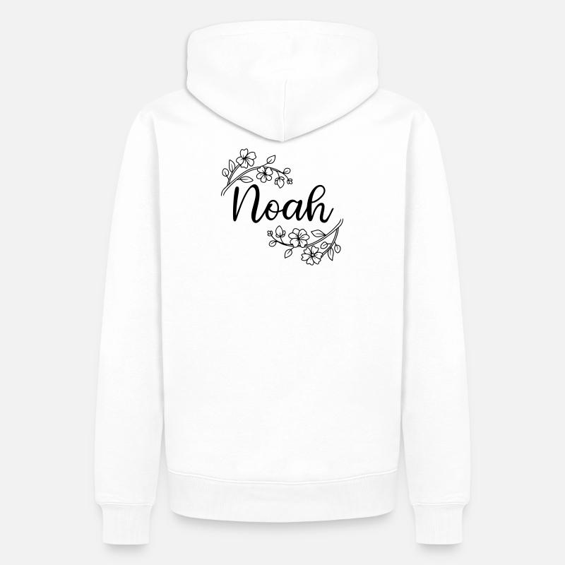Noé | Nom du nom | Vectographie ! - Sweat à capuche Premium bio Homme - blanc