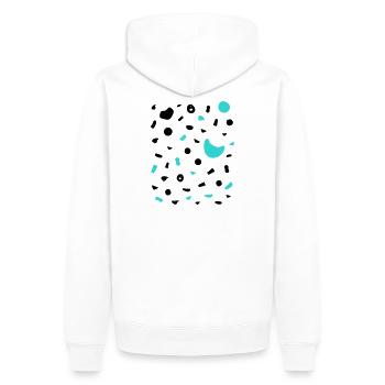 Boulder Projekt 7a Design Klettergriffe klettern - Männer Premium Bio Hoodie - Weiß - Hinten - Nico (187cm)