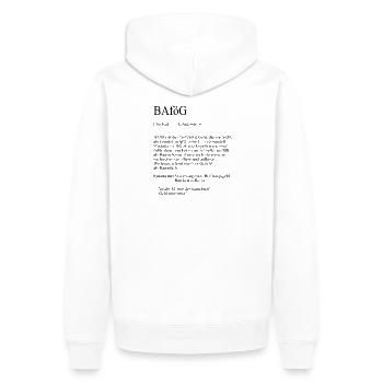 Slogan de l’université « BAföG » cadeau étudiant, étudiants - Sweat à capuche Premium bio Homme - blanc - Dos - Nico (187cm)