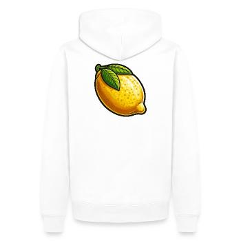 Citron Illustration Naturelle - Sweat à capuche Premium bio Homme - blanc - Dos - Nico (187cm)