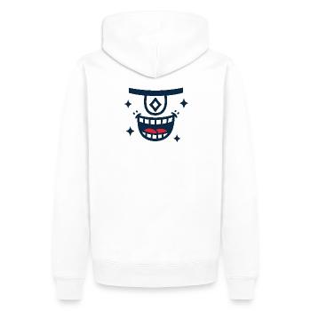 DEEPS DIAMONDS - Sweat à capuche Premium bio Homme - blanc - Dos - Nico (187cm)