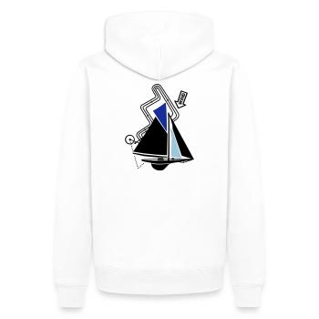 Classic Sailing Yacht Regatta Course Sailboat Yacht - Men’s Premium Organic Hoodie - white - Back - Nico (187cm)