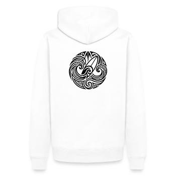 Island Flow Back - Männer Premium Bio Hoodie - Weiß - Hinten - Nico (187cm)
