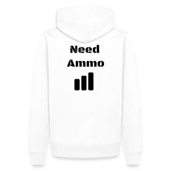 Need Ammo Load - Männer Premium Bio Hoodie - Weiß - Hinten - Nico (187cm)