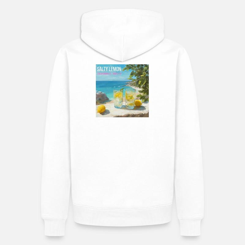 Magic Salt Lemon Beach 87 - Sweat à capuche Premium bio Homme - blanc