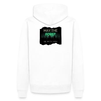 May the Forst be with you!  - Männer Premium Bio Hoodie - Weiß - Hinten - Nico (187cm)