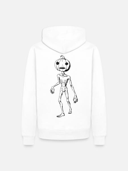 Kabocha-Albtraum – Schwarz - Männer Premium Bio Hoodie - Weiß
