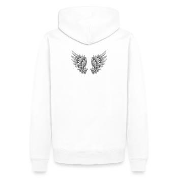 Angelwings Flügel Engel weiß - Männer Premium Bio Hoodie - Weiß - Hinten - Nico (187cm)