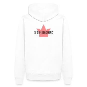 Geburtstagskind Krone Geschenk Geburtstag - Männer Premium Bio Hoodie - Weiß - Hinten - Nico (187cm)