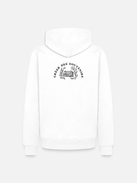 Créer des souvenirs full logo - Men’s Premium Organic Hoodie - white