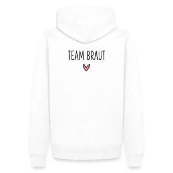 Team Braut Herz Braut Party Brautparty - Männer Premium Bio Hoodie - Weiß - Hinten - Nico (187cm)