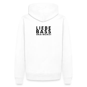 SCHRÜCKTIVAL - Männer Premium Bio Hoodie - Weiß - Hinten - Nico (187cm)