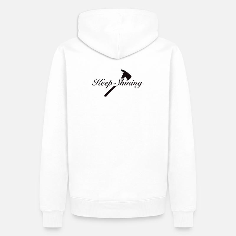 Continue de briller - Sweat à capuche Premium bio Homme - blanc