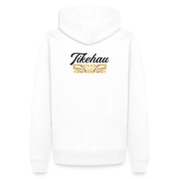 TIKEHAU - Sweat à capuche Premium bio Homme - blanc - Dos - Nico (187cm)